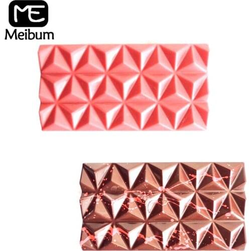 Meibum Polycarbonate Chocolate Moulds Dessert Decoration Confectionery Bake Tray Pastry Tools Suppliers Rhombus Candy Molds