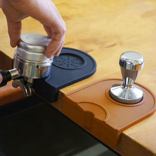 Anti-skid Coffee Tamper Mat Espresso Pad Coffee Tamping Holder Tampers Corner Pad Silicone Coffeeware Tamping Mat Kitchen Tools