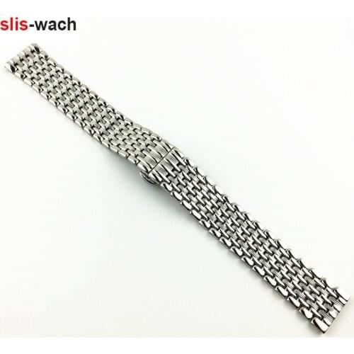 12 14 16 18 20 22mm Watch Accessories Band FOR Longines Grande Classique Series Watch Strap Solid Steel Buckle Watch Bracelet