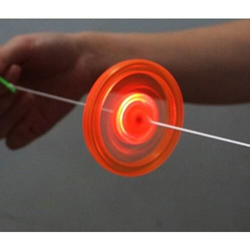 1pc Flash Pull Line Led Flywheel Hot Fire Wheel Glow Flywheel Whistle Creative Classic toys for Children Gift