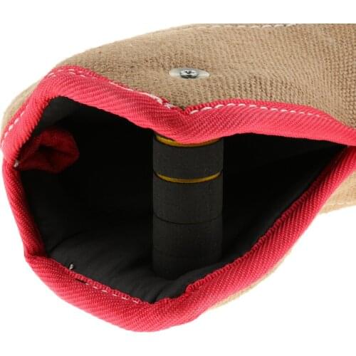 2 Handle Targeting Jute Bite Wedge Tug Toy Dogs Bite Sleeve Arm Protection