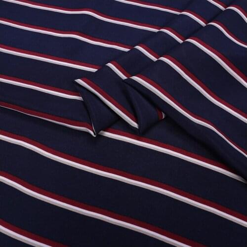 1 Meter x 1.14 Meter 21 New Striped Silk Crepe De Chine Fashion Fabric