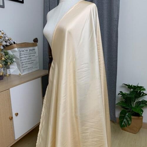 White waxberry 138cm Light Orange Twill Silk cotton Garment sewing materials clothing dress clothing fabric Free shipping