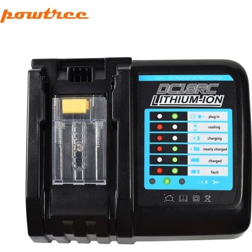 Powtree DC18RE Dual Voltage Battery Charger BL1021 bl1041 BL1830 BL1860 BL1890 For Makita 10.8V 12V 18V Li-ion Battery
