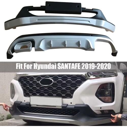 Front and Rear Bumper Protector Accessories For Hyundai SANTAFE 2019 2020 Anti-impact Plate High Quality Brand New ABS