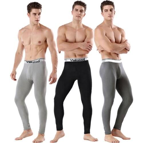 2020 Winter Thermal Underwear Men Thermo Underpants Long Johns male Warm Thicken Pants Mens Leggings Breathable Thermal Pants