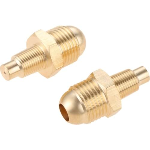 2pcs Propane Orifice Connector Tube fits for Casting Cooking Stove Grill Turkey Pot Cooker 3/8" Flare x1/8" Mnpt Solid Brass