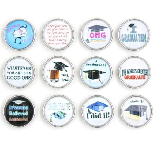 24pcs New Arrival Interchangeable 18mm Graduation Snaps Graduated button Fit Women Snap Jewelry Bracelet Gift DIY