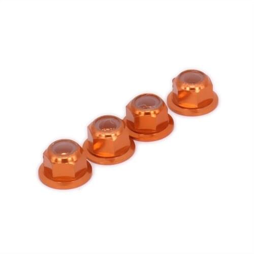 4PCS Aluminum Wheel Lock Nut M4 For Rc Model Car 1/10 Kyosho Optima Himoto Big Foot 31045 E10Mtl E10Mt E10Bp Axial Scx10 Crawler