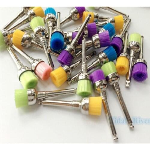 50/Pcs Dental Polishing Polisher Brushes Nylon Multi- color Polisher Brushes Dentist Lab Material Teeth Whitening Tools