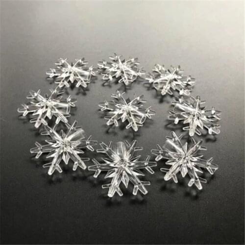 60pcs plastic Ice Snow flake for Garland String Light Xmas New Year Holiday Wedding Party LED Snowflake lighting