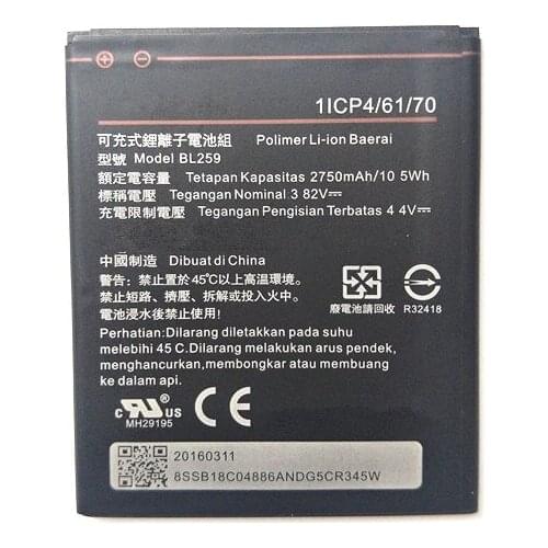 AZK 10Pcs/Lot High Quality 2750mAh BL259 Battery For Lenovo vibe k5 plus K32C30 K32C36 Batterij Bacteria + Tracking Code
