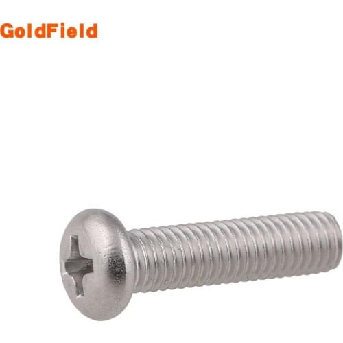 M2 M2.5 M3 M4 M5 M6 M8 ISO7045 DIN7985 GB818 304 Stainless Steel Cross Round Head Bolts Phillips Screws