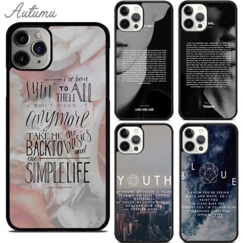 Handsome Troye Sivan lyrics Phone Case for iPhone 11 12 Pro Max mini X XR XS SE 2020 5 6S 7 8 Plus Samsung S8 S9 S10 Cover shell