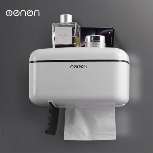 Toilet paper holder punch-free waterproof tissue box household tissue holder kitchen bathroom accessories