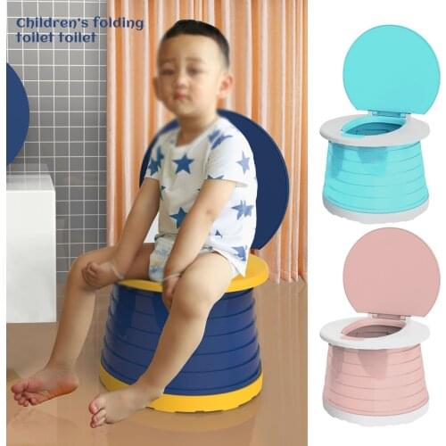 Childrens Folding Toilets Men And Women Baby Portable Travel Toilet Seat blue green pink For Your Choose