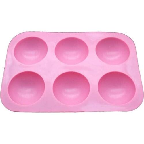DIY Creative 6 Half Sphere Circle Silicone Chocolate Cupcake Mold Bakeware Round Shape Cake Baking Mould Tool