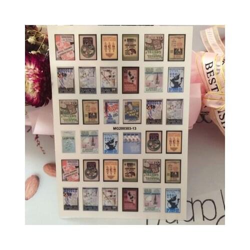 Hot Selling New Japanese Style Poster Nail Stickers Light Traceless Nail Decals Water Mark Nail Art Nail Decoration Women Gifts