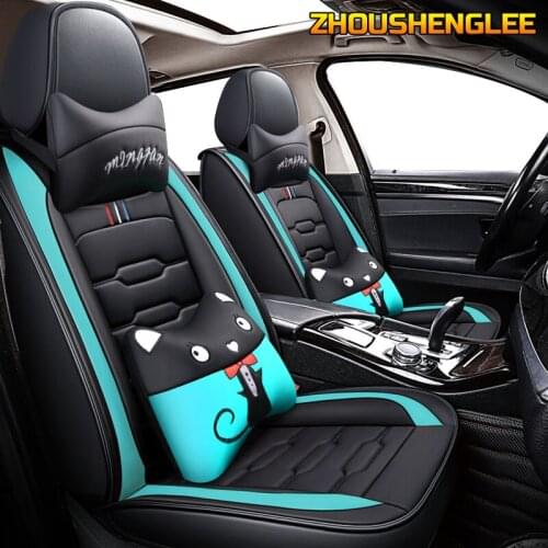 ZHOUSHENGLEE Leather car seat covers For Chrysler 300C PT Cruiser Grand Voyager Sebring car-styling auto accessories car seats