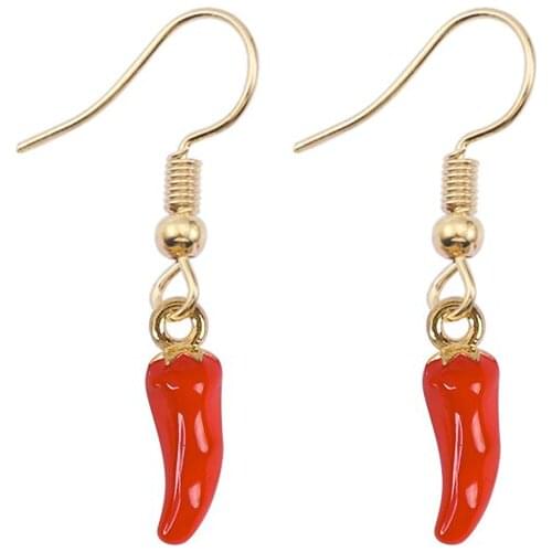 Cute Red Pepper Earrings Temperament Retro Female Earrings Literary Style Fashion Accessories Creative Simple New Pendant Gift