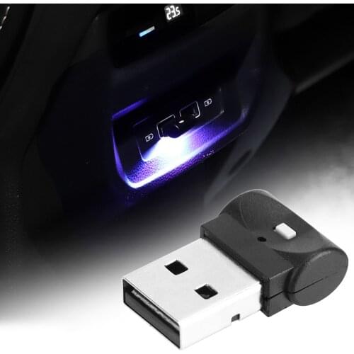 7 Colors Change Mini USB Car Light Button Control LED Modeling Light Car Ambient Light Interior Light Car Interior USB Interface