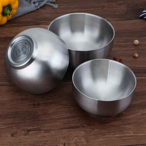 Stainless Steel Double Walled Bowls Soup Serving Bowl Tableware Korean Style