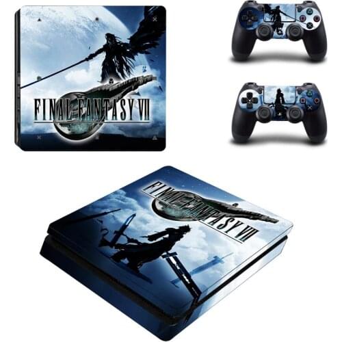 Final Fantasy VII PS4 Slim Skin Sticker Decal Vinyl for Playstation 4 DuslShock 4 Console & Controller PS4 Slim Skin Sticker