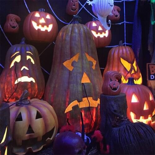 Halloween Pumpkin Night Lights Diy Decoration Childrens Room Living Room Balcony Props Glowing Pumpkin Scene Lamps Ornaments