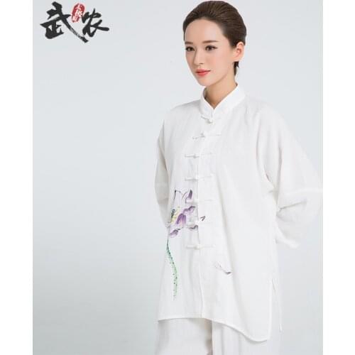 2018 New Product Tai Chi Clothing Uniform Hand Painted Tai Chi Clothing Kung Fu Clothes 8 Colors