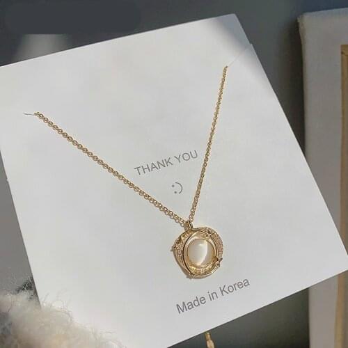 Korean Girl Necklace Temperament Fashion New Wild Net Celebrity Crystal Planet Non-fading Necklace Womens Sales Best Friends