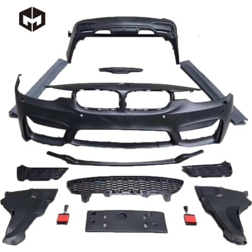 PP Front Rear Bumper Side Skirts Iron Fenders M3 Style Upgrade Body Kit for BMW 3 Series F30