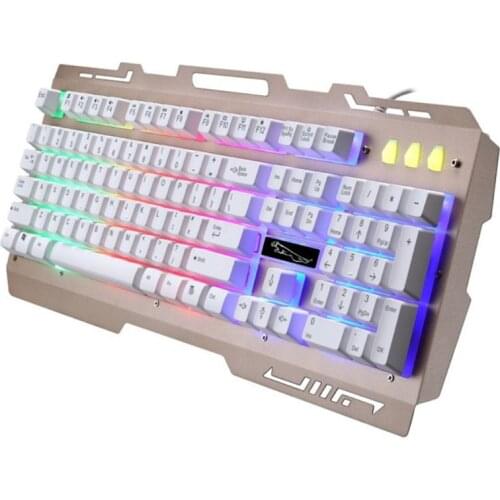 Wired USB RGB Gaming Keyboard Colorful LED Backlit Computer Gaming Keyboad P9YE