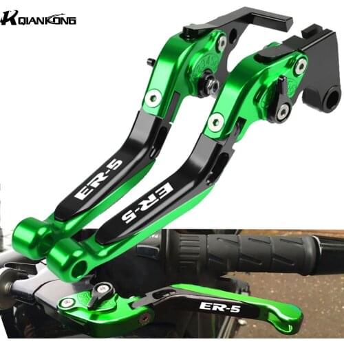 With ER-5 LOOG For Kawasaki ER-5 2004 2005 Motorcycle Accessories brake lever CNC Adjustable Brake Clutch Levers Handle Handbar