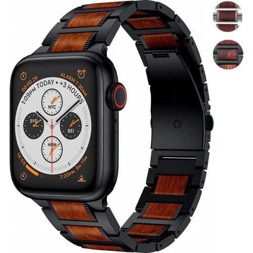 Correa for applewatch apple watch 42mm 44mm band for iWatch Strap 38mm 40mm bands Serie 5 4 3 Wrist Red Sandalwood cinturino