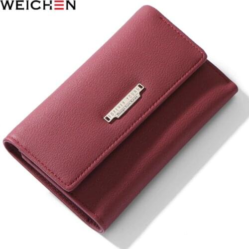 WEICHEN Trifold Standard Women Wallet High Quality Ladies Wallet Female Purses Card Holder Carteras