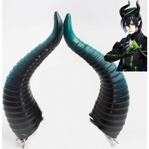 Twisted Malleus Draconia Cosplay Headwear PVC Horn Hair Clip Hair Pin Anime Hairpin Halloween Costume Prop