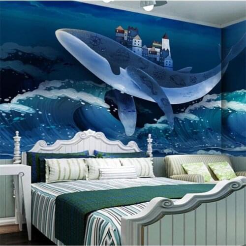 Wellyu papel de parede Dream whale home childrens room background wall custom large mural wallpaper