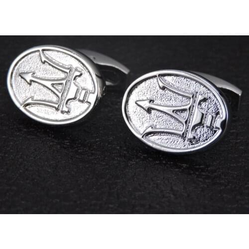 DY New high-end fashion brand mens French luxury car Maserati logo Cufflinks Silvery Cufflinks