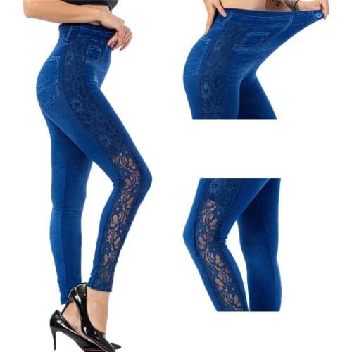 FNOCE 2020 new leggings women pants seamless fitness sportwear fashion casual sexy high waist tight stretch lace slim elelgant