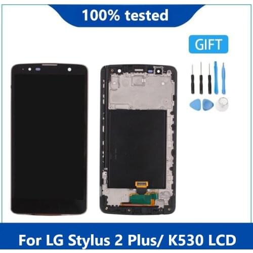 For 5.7" LG Stylus 2 Plus K530 K530F K530DY LCD Display Touch Screen With Frame Digitizer Assembly Replacement Parts With Frame