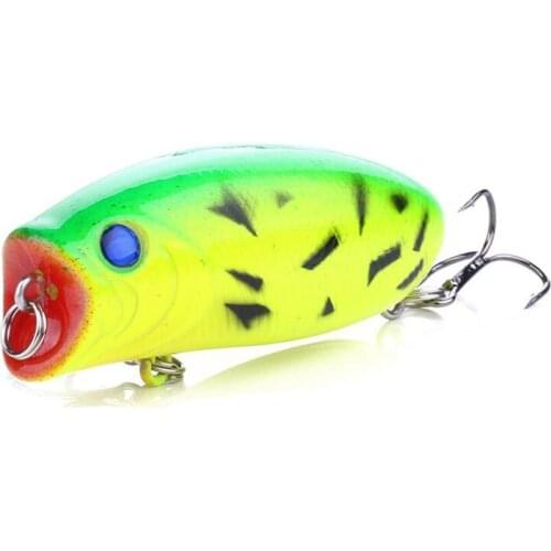 1Pcs 3D Eyes Fishing Lure 5.5cm 11g 8# Hooks Pesca Fish Lifelike Popper Lures Wobbler Isca Artificial Hard Bait Swimbait