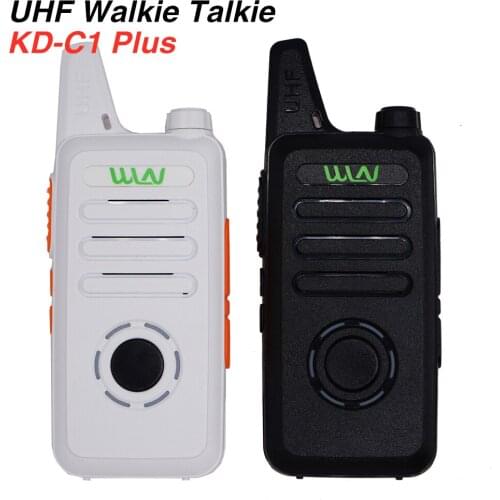2pcs WLN KD-C1 plus Walkie Talkie Upgrade KD-C1 Two Way Radio 400-520MHz Mini Slim Transceiver KD-C1plus UHF Band Radios Station