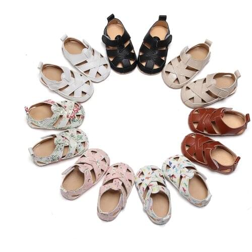 Baby Sandals Dinosaur Printed Toddler Infant Casual Shoes 2021 Summer Baby Shoes For Boy Girl Soft Non-slip Flat Bottom Sandals