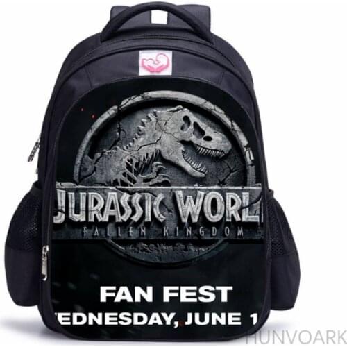 16 Inch Jurassic dinosaurs Children School Bags Orthopedic Backpack Kids School Boys Girls Mochila Infantil Catoon Bags