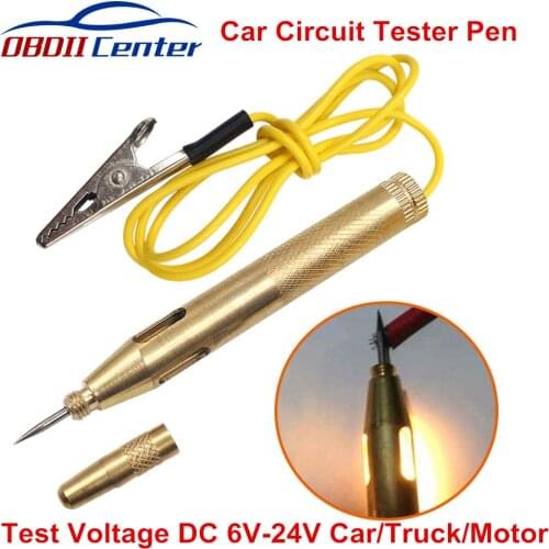 6V 12V 24V Car Circuit Tester Pen Auto Circuit Voltate Test Tool Probe DC 6V-24V Automobiles Motorcycles Trucks Boats Work