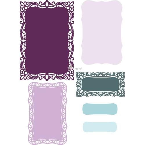 Lace rectangular frame Metal Cutting Dies Stencils Craft Die Cut Mold for DIY Scrapbooking Album Paper Card Embossing Handmade
