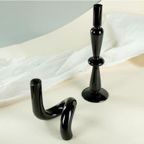 Glass Candle Holder for Centerpiece Nordic Candle Holders Glass Candle Stand Glass Flower Vase Decorative Candlestick Holder