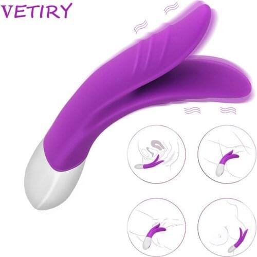 VETIRY Y Type Dual Head Vibrator 10 Speed Silicone G-spot Massager Female Masturbator Clitoris Stimulator Sex Toys for Women