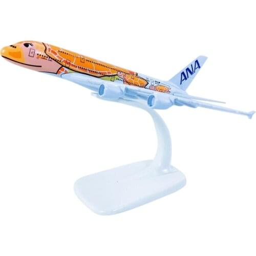 1/500 Mini Simulated Solid Alloy ANA A380 KaLa Airplane Model Toy Home Ornament