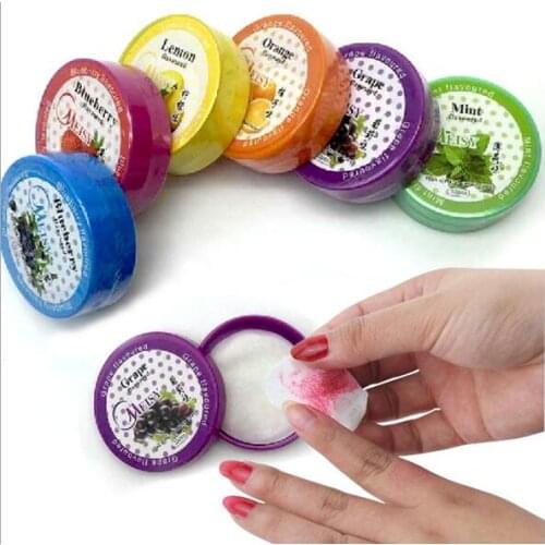 1box (1box=28pads) Fruit Flavor UV Gel Nail Polish Remover Pads Gel Cleanser Nail Tools Gel Nail Removal Cotton Paper